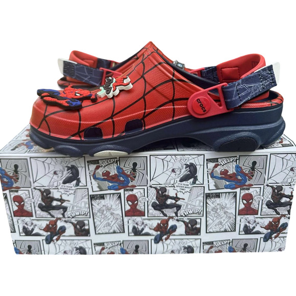 Crocs Marvel x Spider-Man All-Terrain Clogs Navy Men 12/Women 14 New - Picture 14 of 16
